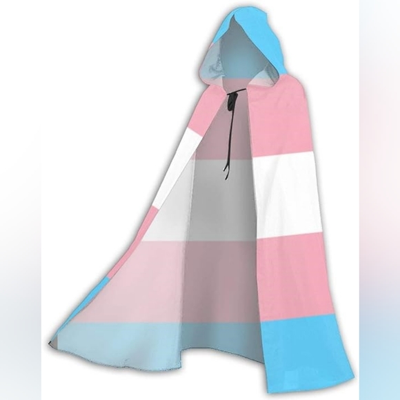 Halloween Transgender Pride Hooded Cape / Cloak - Picture 3 of 6